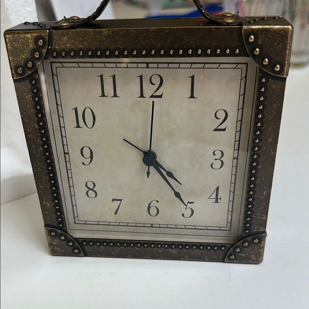Pottery Barn Brown and Black Classic Clock